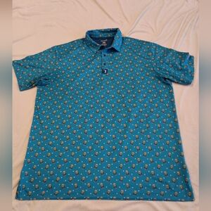 Bogey Bros Swing Grease Golf Polo Men's Size  3XL All over Print Bold Fun